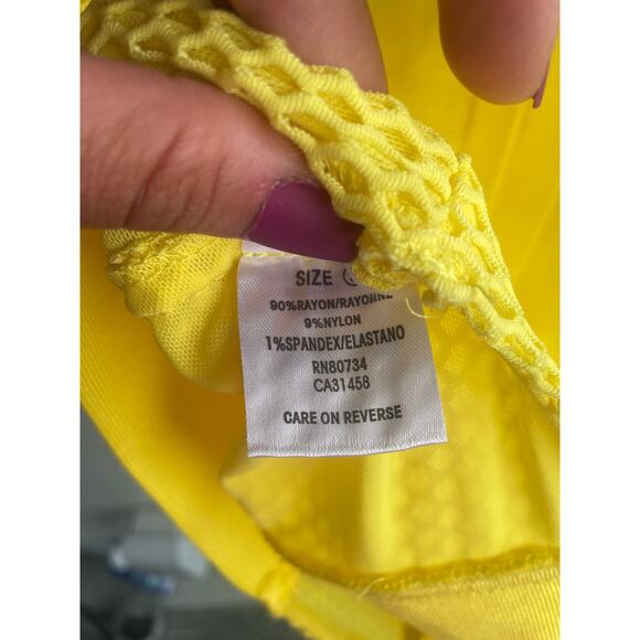 bright yellow mesh bodycon stretch halter cocktail dress unbranded - Picture 7 of 10